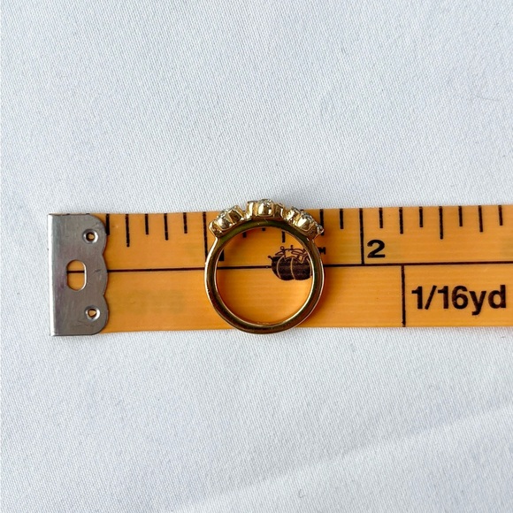 Banana Republic Stacking Ring Set in Yellow Gold-tone w/ Green & Black Gemstones - Picture 11 of 13